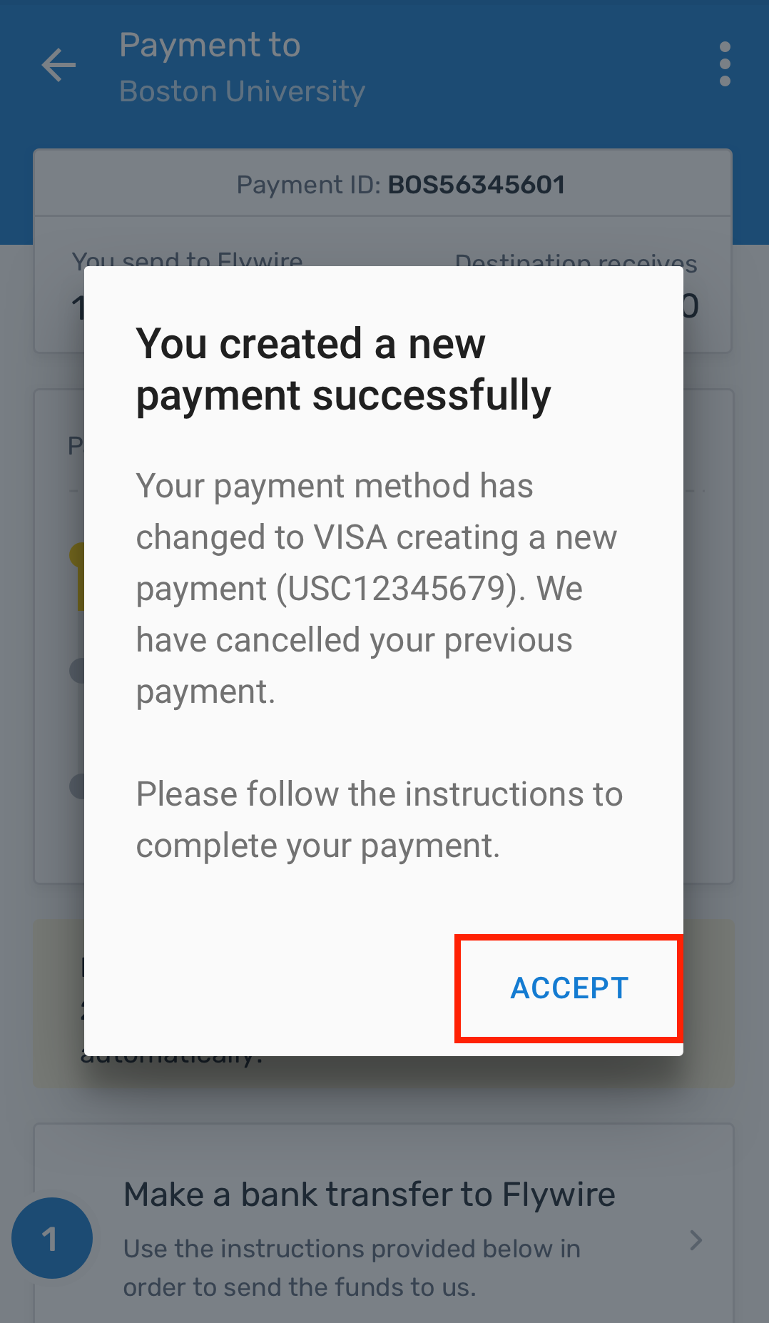 How do I change my payment method? Flywire